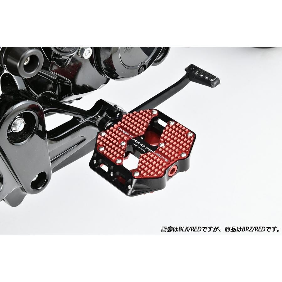 OVER RACING (オーバーレーシング) フラットペダル ラージ ブロンズ/レッド GROM /Monkey125 /DAX125 51-012-22BR｜バイク・車パーツ プロト