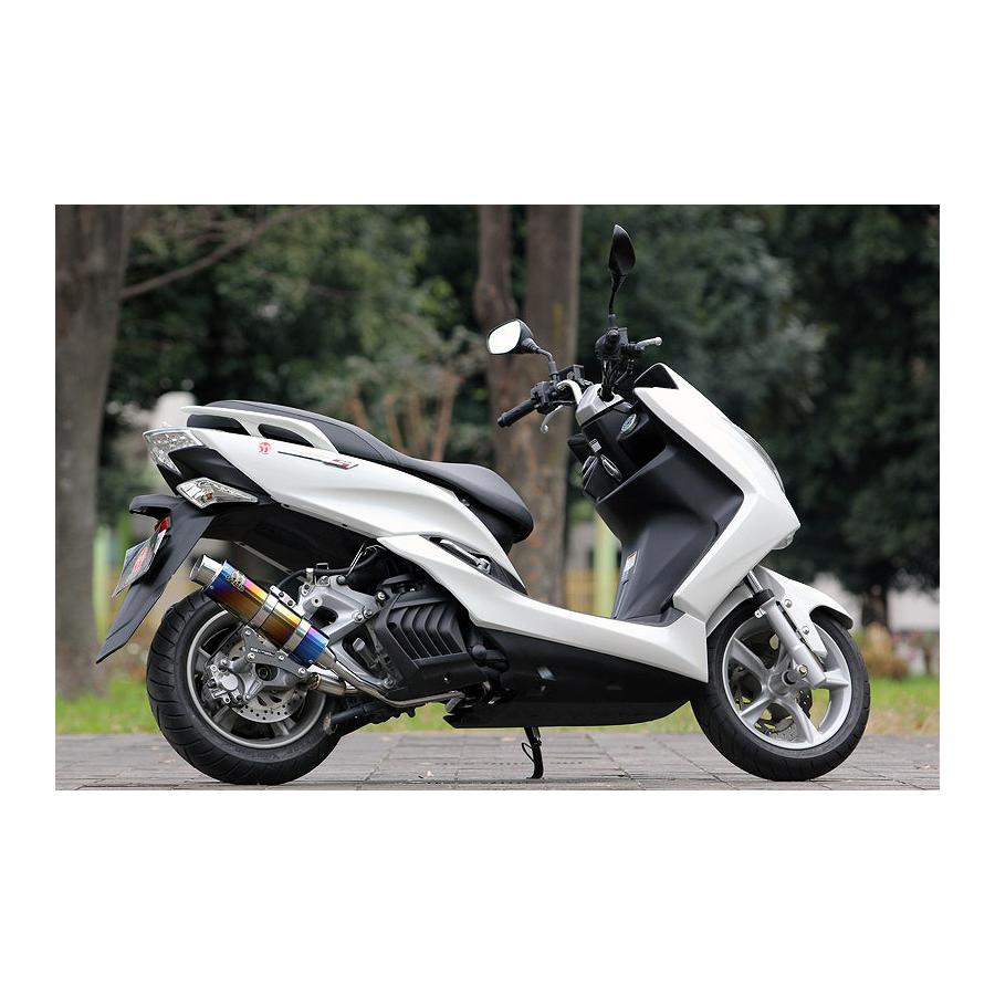 SP忠男 SP TADAO (スペシャルパーツ タダオ) パワーボックスフル Sチタンブルー フルエキゾーストマフラー マジェスティ MAJESTY-S/SMAX MA1-OB-04|バイク・車パーツ プロト