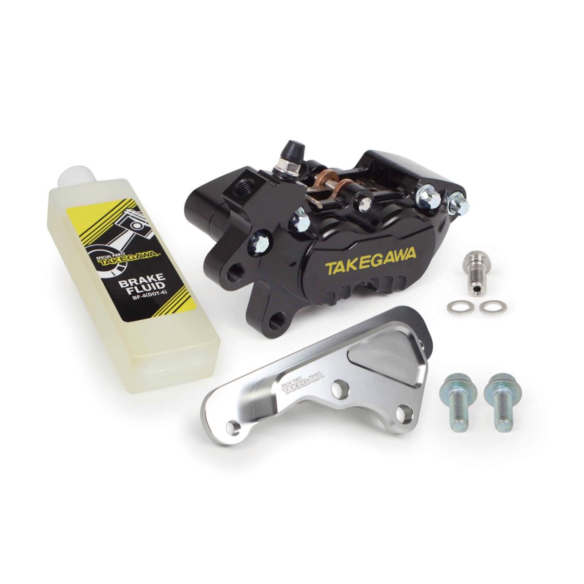 SP武川 (SPタケガワ) アルミビレット4POTキャリパーフロントセット(ブラック) ADV150(KF38)/ADV160(KF54) 06-08-0300｜バイク・車パーツ プロト