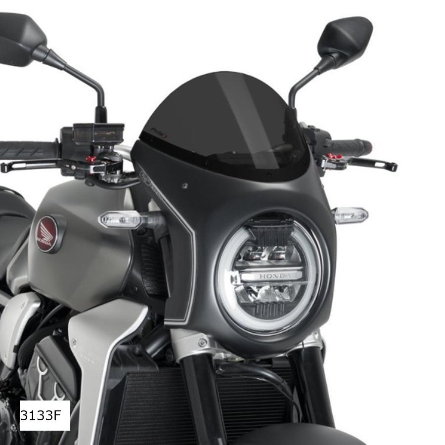 Puig (プーチ) レトロフェアリング ダークスモーク/ブラック CB1000R/CB650R 3133F