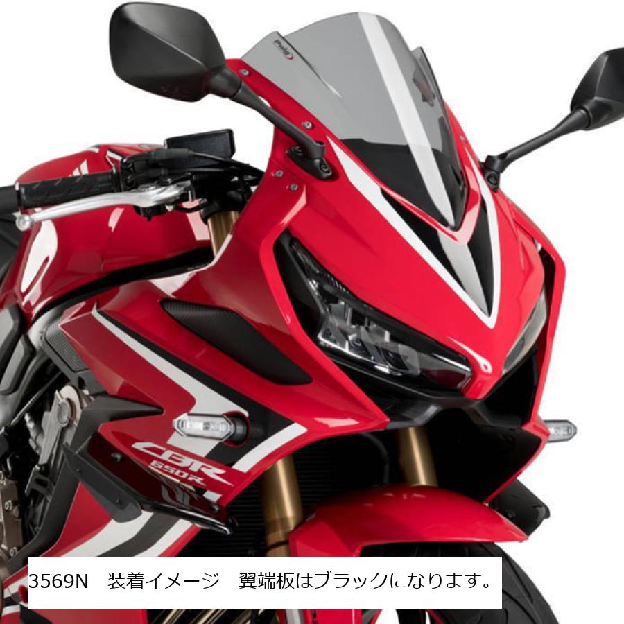 Puig (プーチ) サイドダウンフォーススポイラー ブラック CBR650R 3569N
