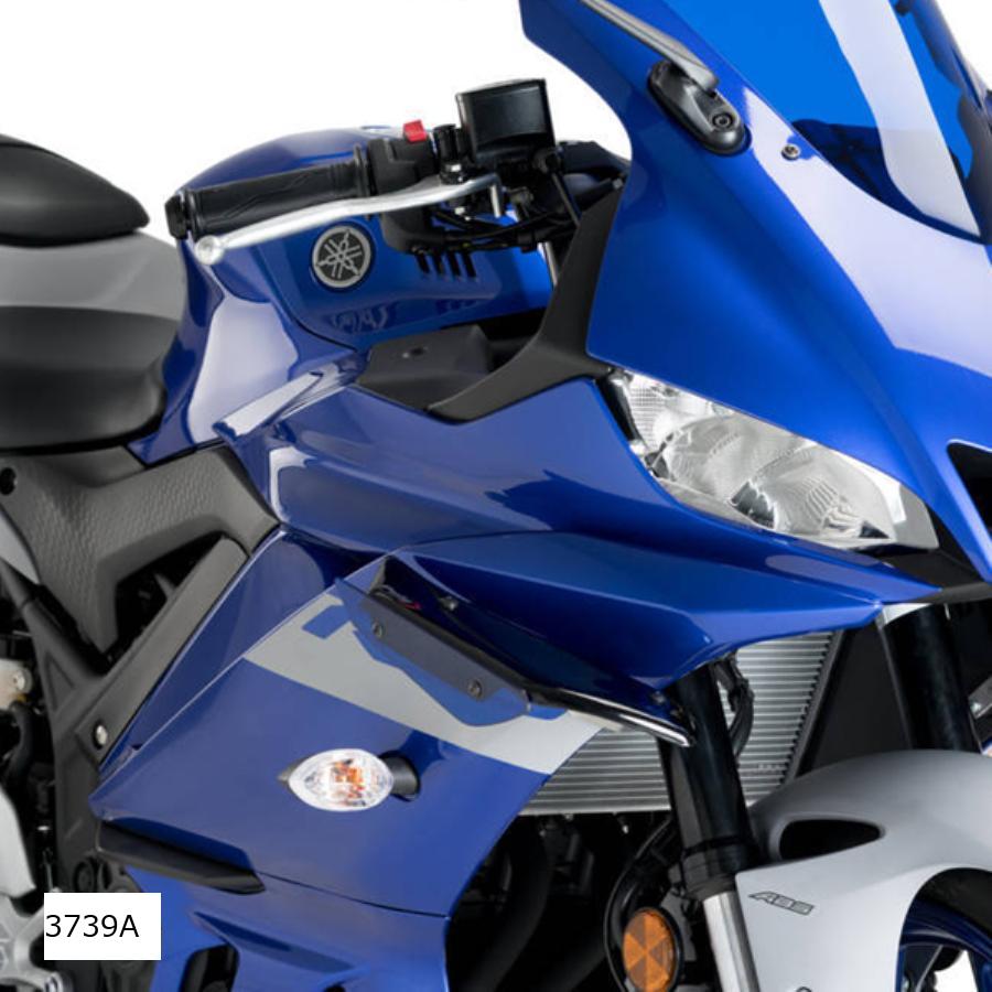 Puig (プーチ) サイドダウンフォーススポイラー ブルー YZF-R3 3739A