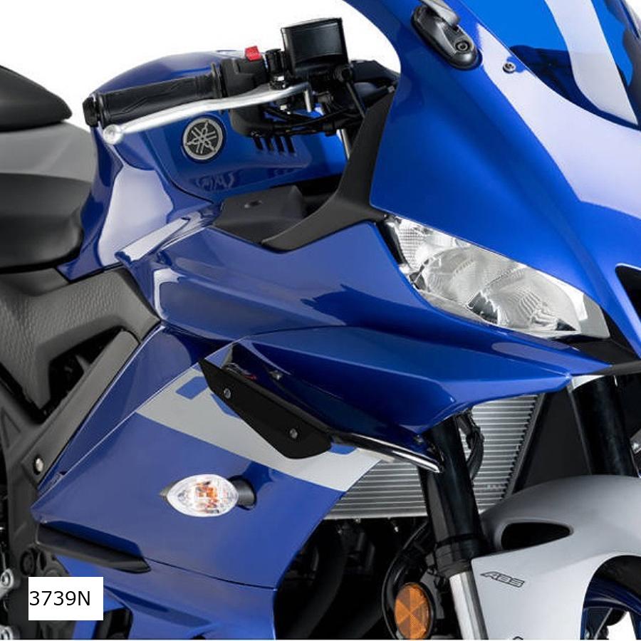 Puig (プーチ) サイドダウンフォーススポイラー ブラック YZF-R3 3739N