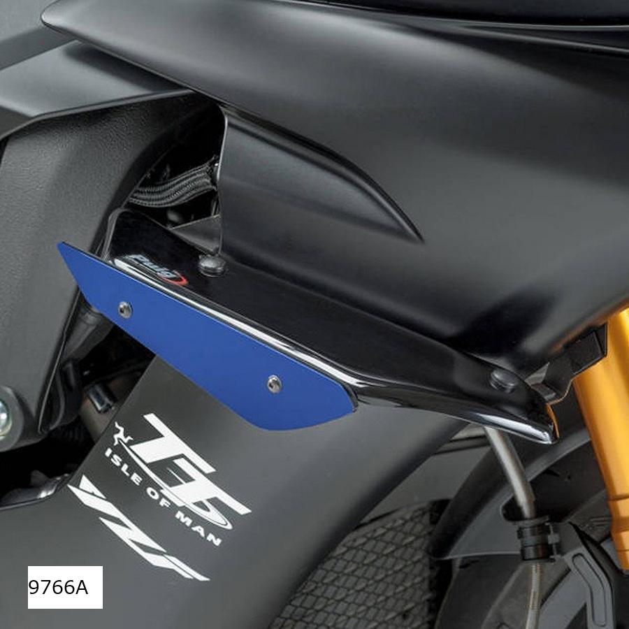 Puig (プーチ) サイドダウンフォーススポイラー ブルー YZF-R1/M 9766A