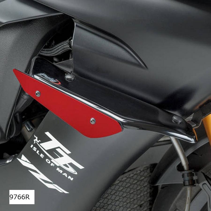 Puig (プーチ) サイドダウンフォーススポイラー レッド YZF-R1/M 9766R