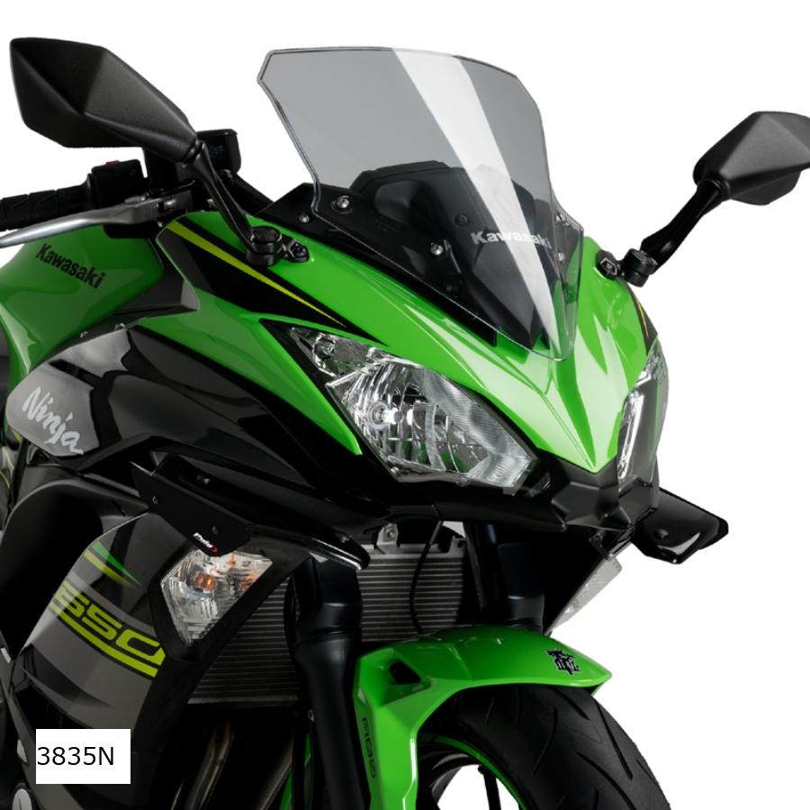 Puig (プーチ) サイドダウンフォーススポイラー ブラック NINJA 650 3835N
