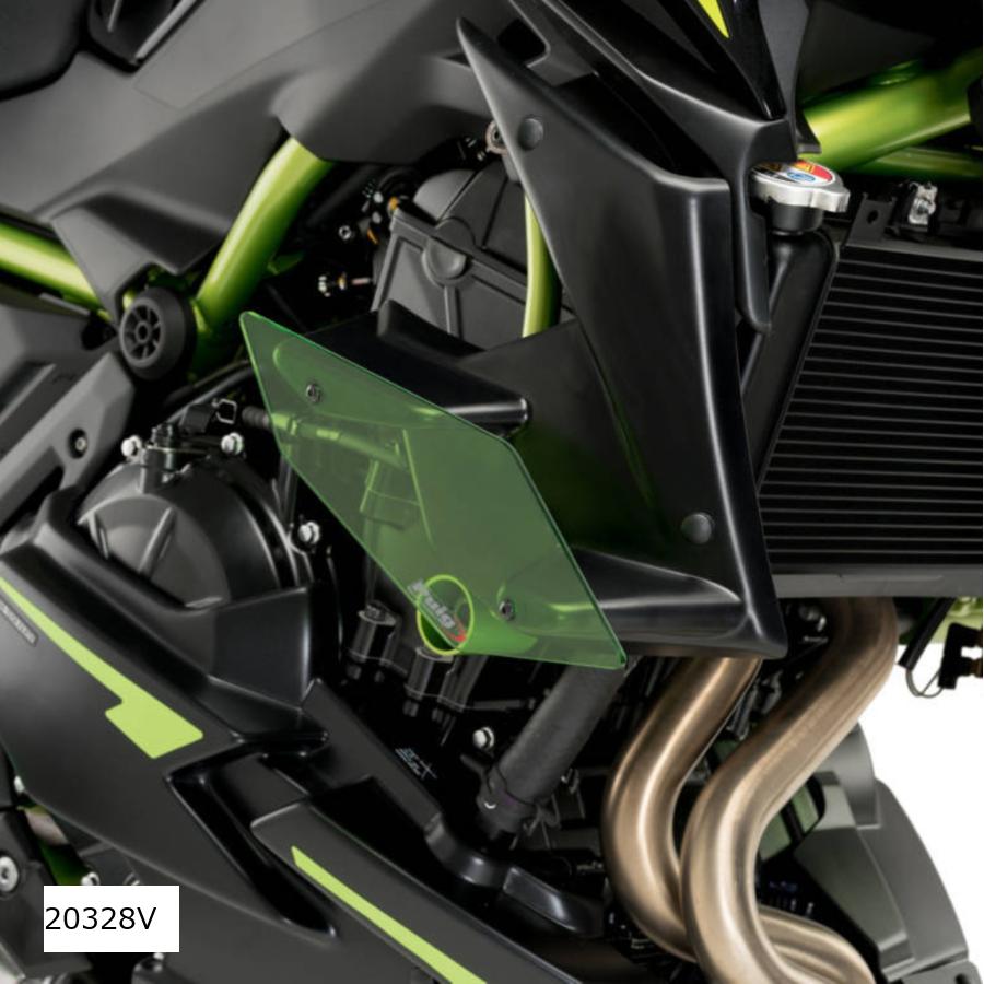 Puig (プーチ) ダウンフォースネイキッドスポイラーグリーン Z650 (サイド) 20328V