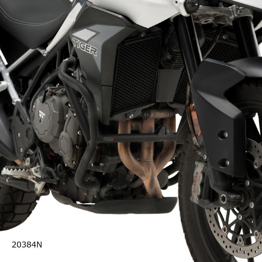 Puig (プーチ) エンジンガード ブラック・スチール TIGER 900/チタンGER 900GT/チタンGER900RALLY PRO 20384N