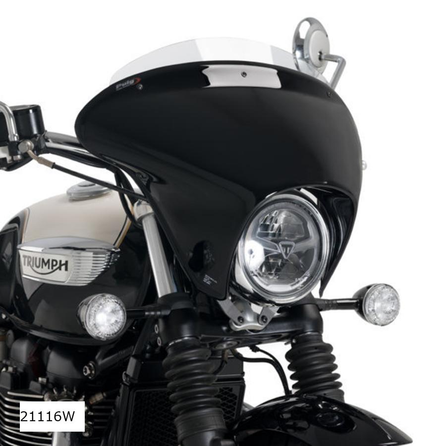 Puig (プーチ) ウインドシールド バットウイング SML (SPORT)グロスブラック/クリアBONNEVILLE SPEEDMASTER 21116W