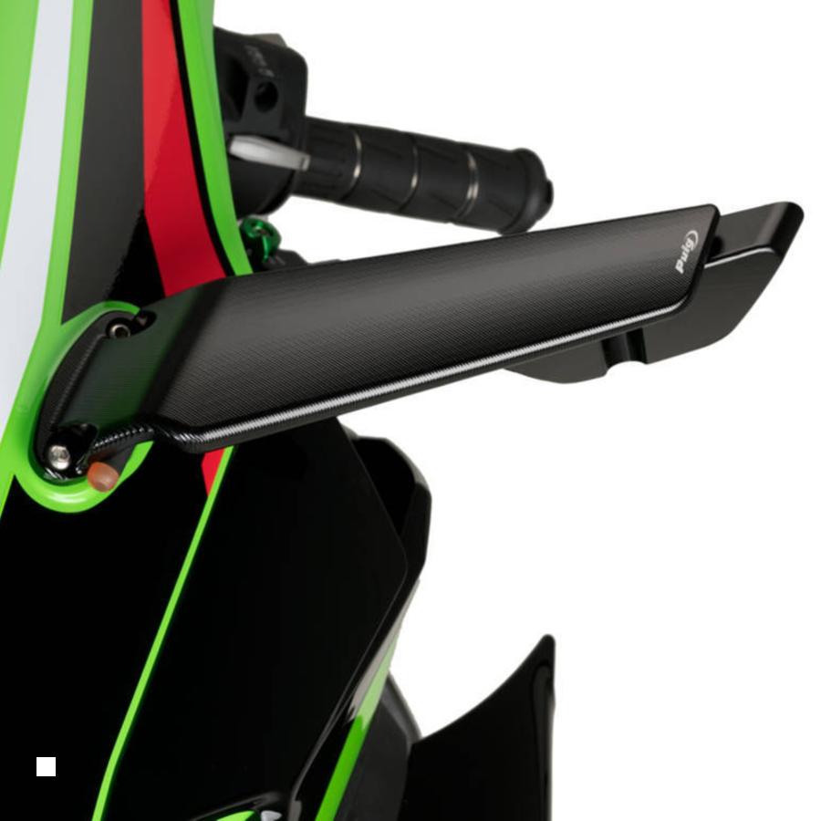 Puig (プーチ) リヤビューミラー AILERON ブラック ZX-10R/ZX-10RR/ZX-6R Ninja 22024N