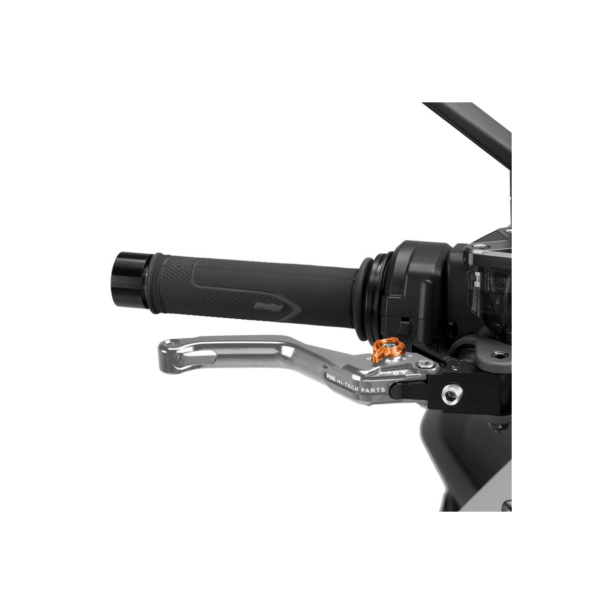 Puig (プーチ) BRAKE LEVER 4.0.SHORT (ショートタイプ) ブレーキレバー シルバー/オレンジ 4130PT