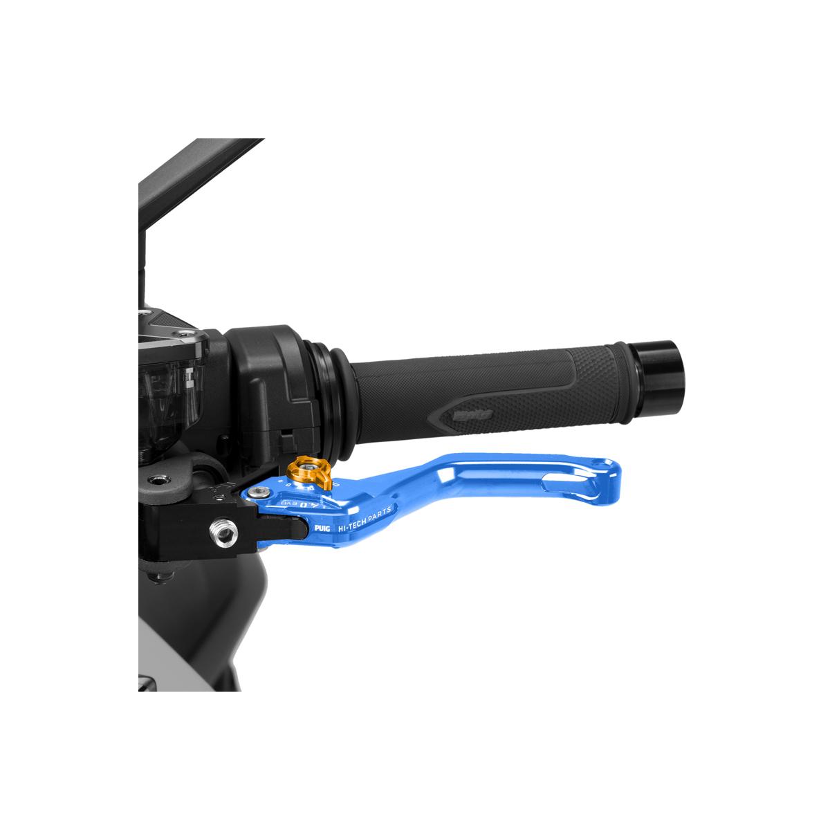 Puig (プーチ) CLUTCH LEVER 4.0.SHORT (ショートタイプ) クラッチレバー ブルー/ゴールド 4230AO
