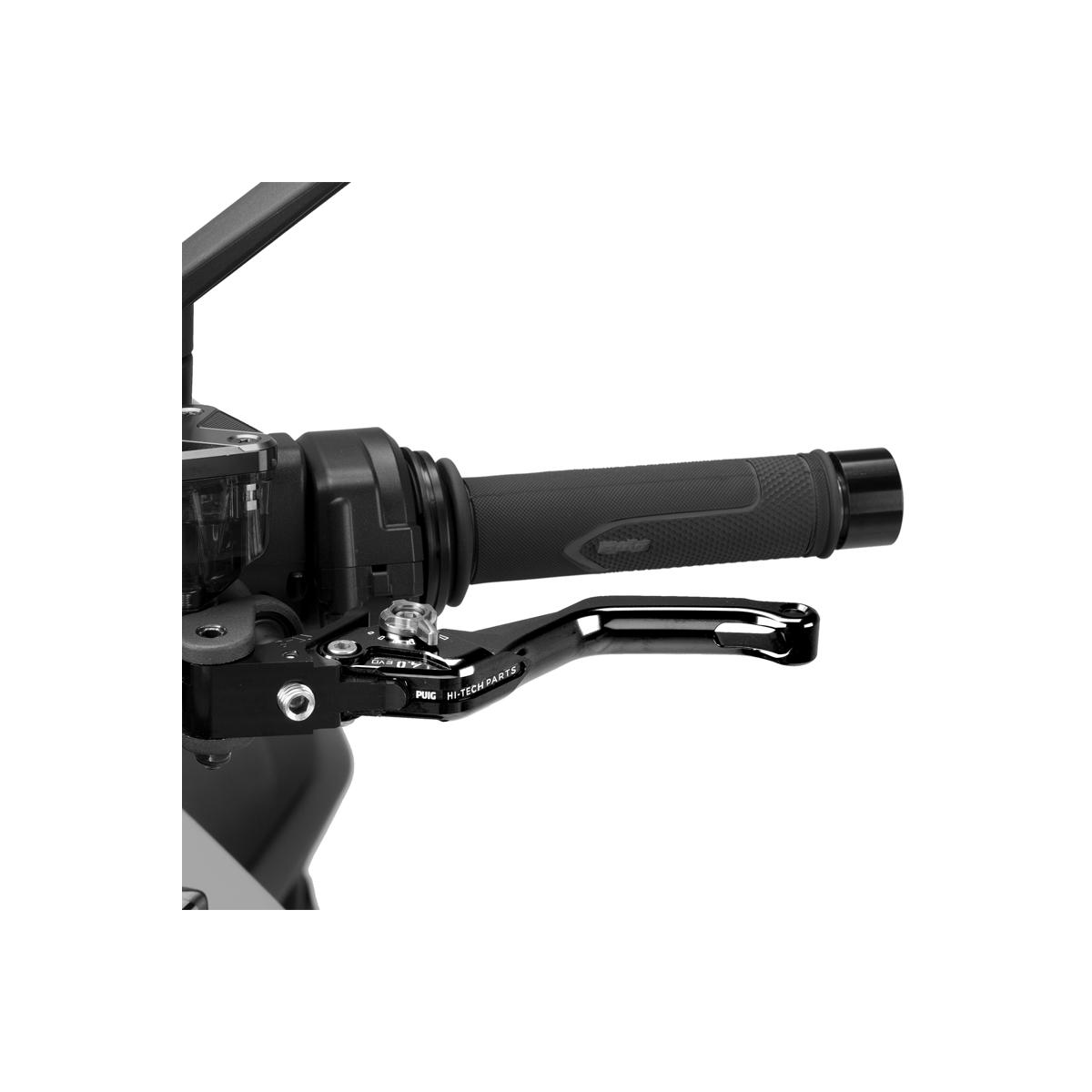 Puig (プーチ) CLUTCH LEVER 4.0.SHORT (ショートタイプ) クラッチレバー ブラック/シルバー 4230NP