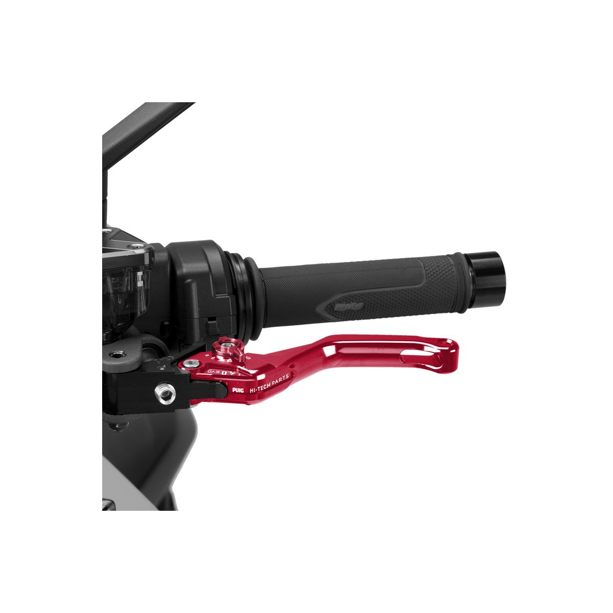 Puig (プーチ) CLUTCH LEVER 4.0.SHORT (ショートタイプ) クラッチレバー レッド/レッド 4230RR