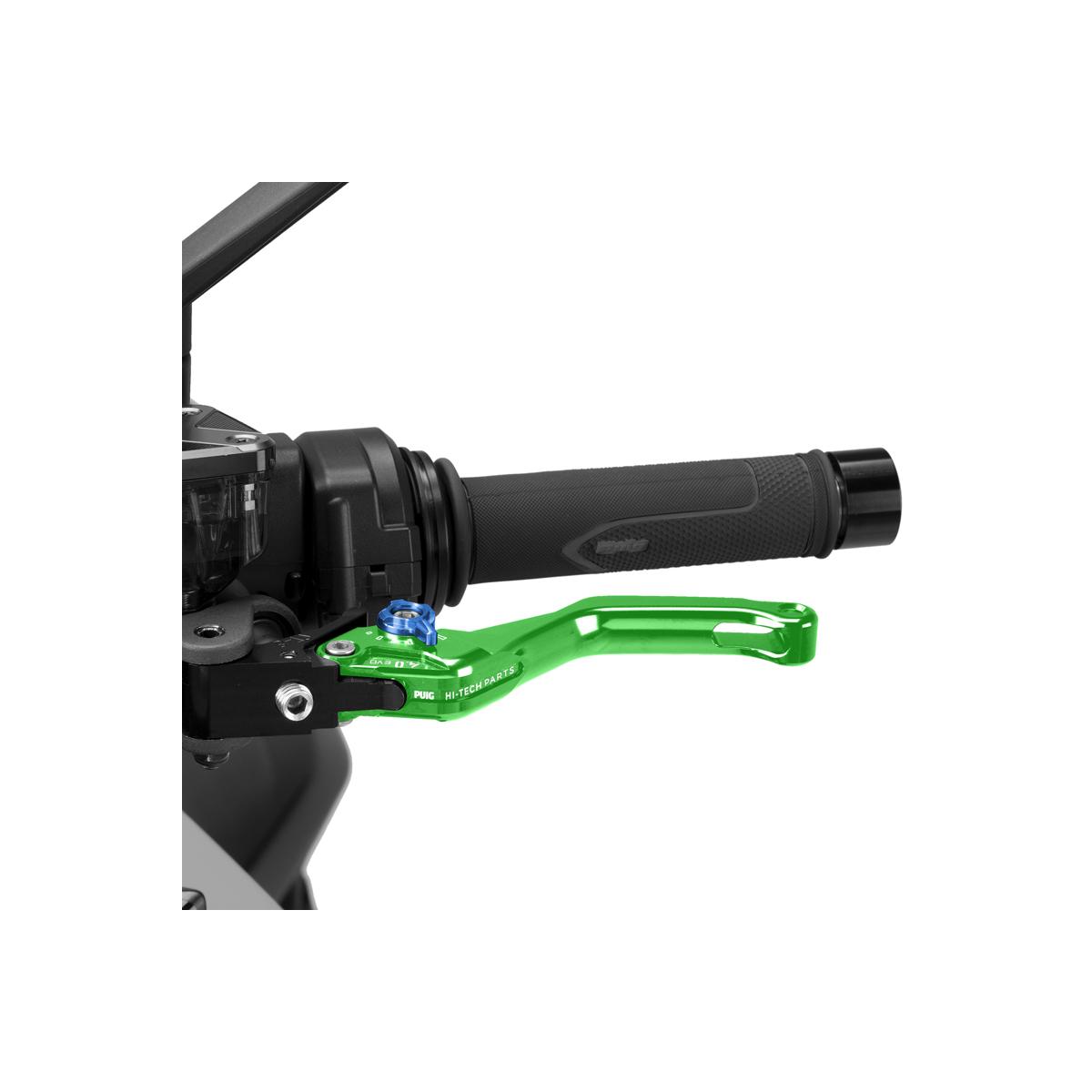 Puig (プーチ) CLUTCH LEVER 4.0.SHORT (ショートタイプ) クラッチレバー グリーン/ブルー 4230VA
