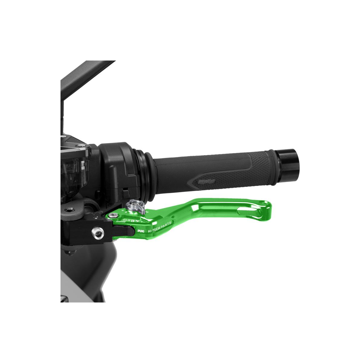 Puig (プーチ) CLUTCH LEVER 4.0.SHORT (ショートタイプ) クラッチレバー グリーン/チタニウム 4230VY