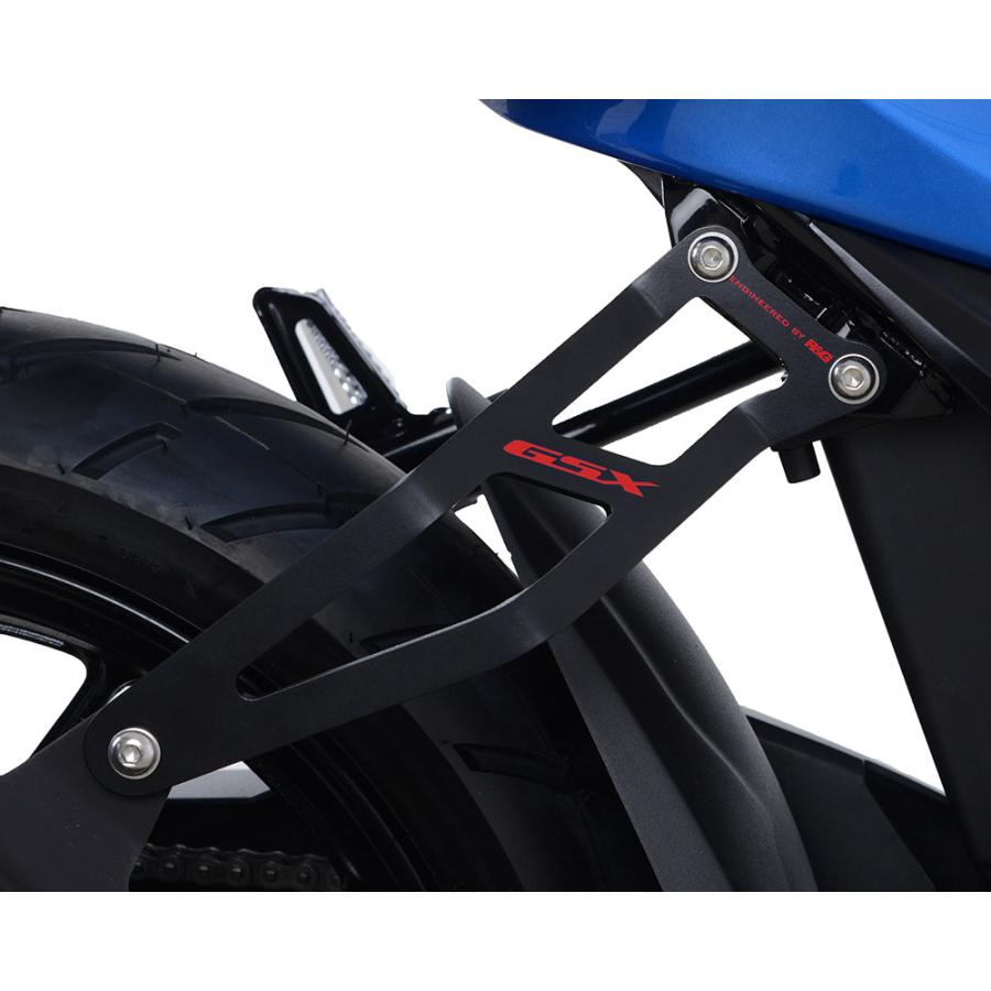 R&G (アールアンドジー) Exhaust Hanger エキゾーストハンガー BLACK ブラックwith red logo SUZUKI GSX-R125 GSX-S125 RG-EH0083BKA-RED