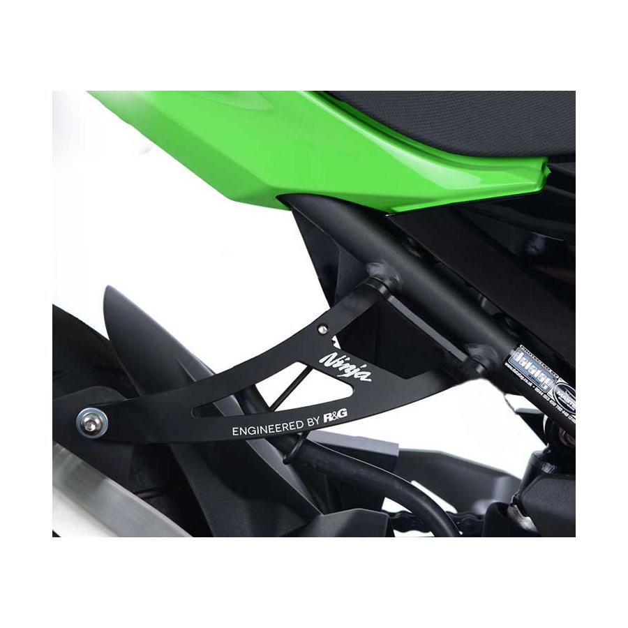 R&G (アールアンドジー) Exhaust Hanger エキゾーストハンガー BLACK ブラック KAWASAKI NINJA250 ニンジャ250 NINJA400 ニンジャ400 RG-EH0085BKA