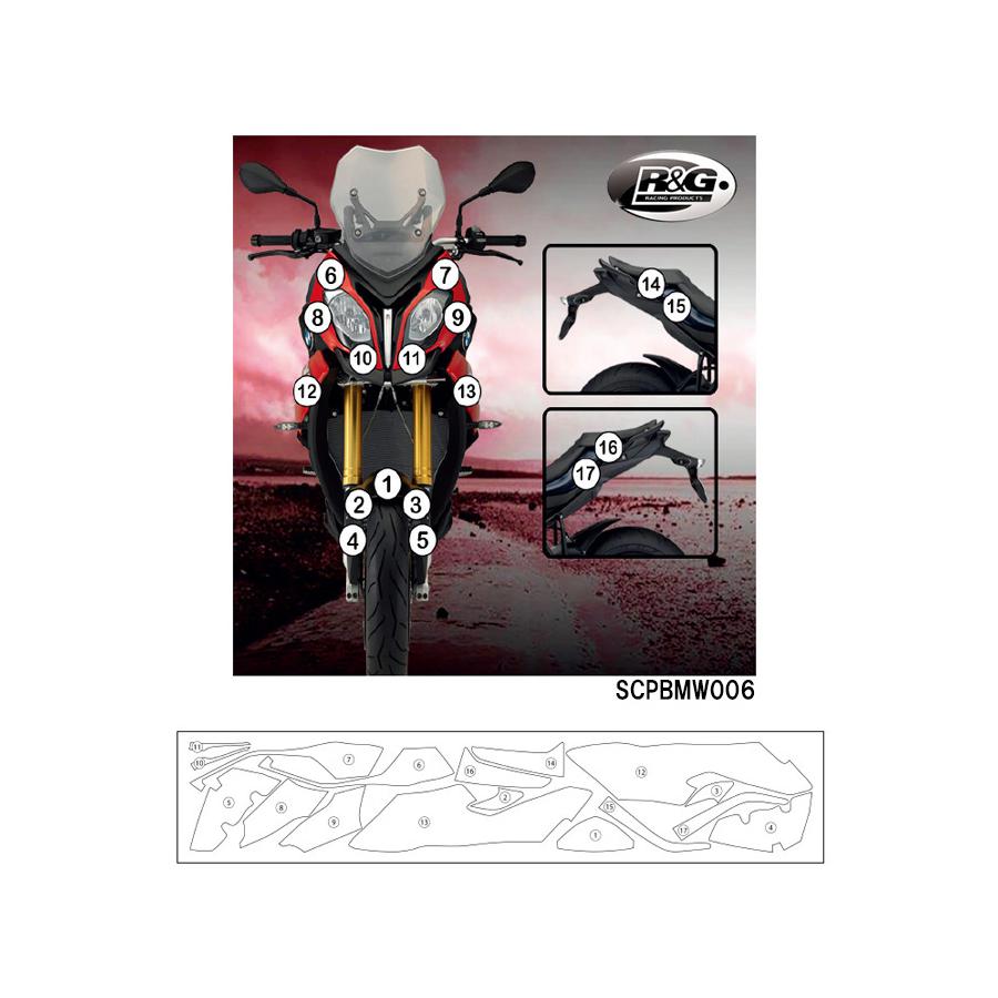 R&G (アールアンドジー) セカンドスキン(高品質ポリウレタン保護フィルム) S1000XR RG-SCPBMW006