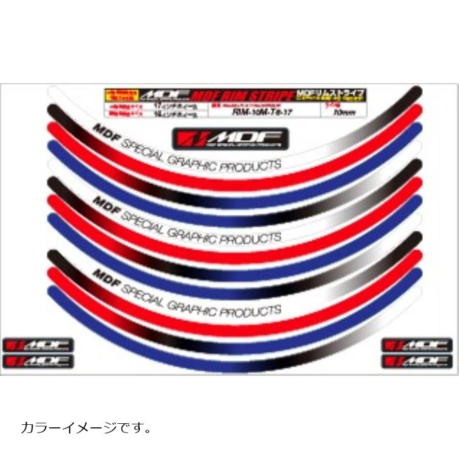 MDF (エムディーエフ) トリコロール リムストライプ トリコタイプ 10mm幅 四輪21インチ RIM-10M-T6-22