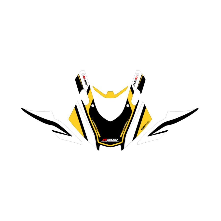 MDF (エムディーエフ) ストロボフロントトップパンプキンイエロー YZF-R3 M25R30-D-PY-FT