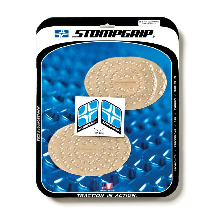 STOMPGRIP (ストンプグリップ) トラクションパッドタンクキット クリア VOLCANO 汎用 オーバル(10.8x17.1)x2 50-10-0003C