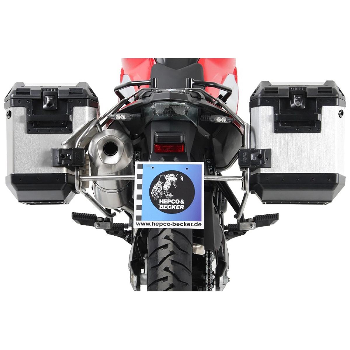 ヘプコ&ベッカー サイドキャリア ステンレス カットアウトセット エクスプローラー付(ブラック) BMW F700GS