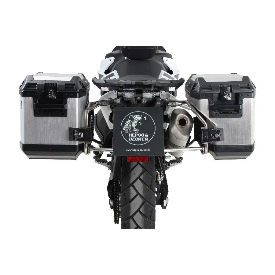 ヘプコ&ベッカー サイドキャリア カットアウトセット エクスプローラー付 アドベンチャー 790 ADVENTURE R 890 Adventure シルバー 3686-65175810022-00-40｜バイク・車パーツ プロト