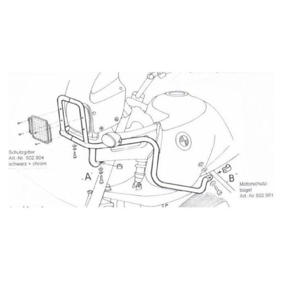 ヘプコ&ベッカー タンクガード クローム R850GS R1100GS 502903 00 02