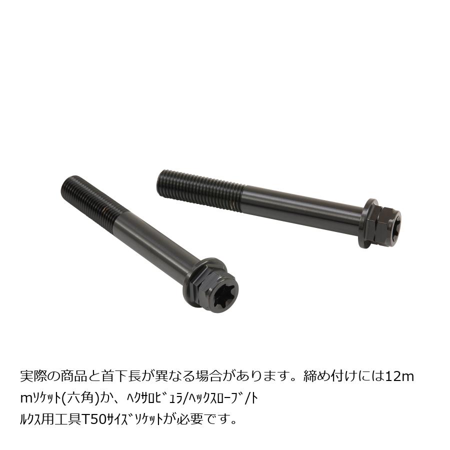 プロトブレンボ ステンレスキャリパーマウントボルト ブラック 85mm フランジ六角 M10/P1.25 ヘクサロビュラ 2本入 CMBF-085B