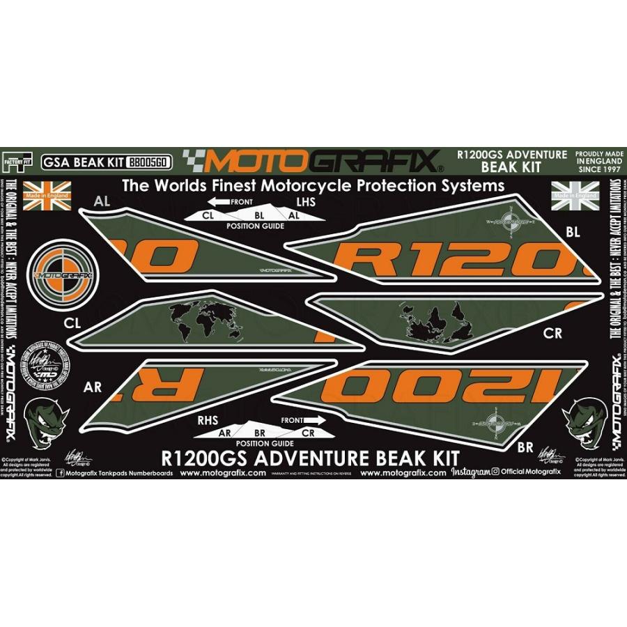 モトグラフィックス BEAK PROTECTION KIT BMW R1200GS Adventure MT-BB005GO