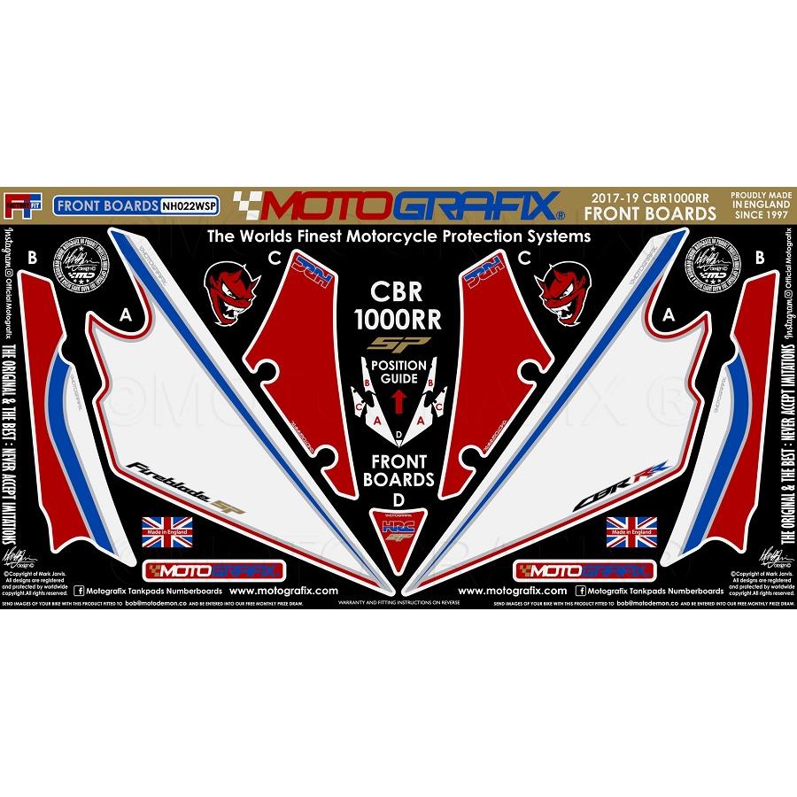 モトグラフィックス ボディパッド FRONT CBR1000RR Fireblade/SP MT-NH022WSP