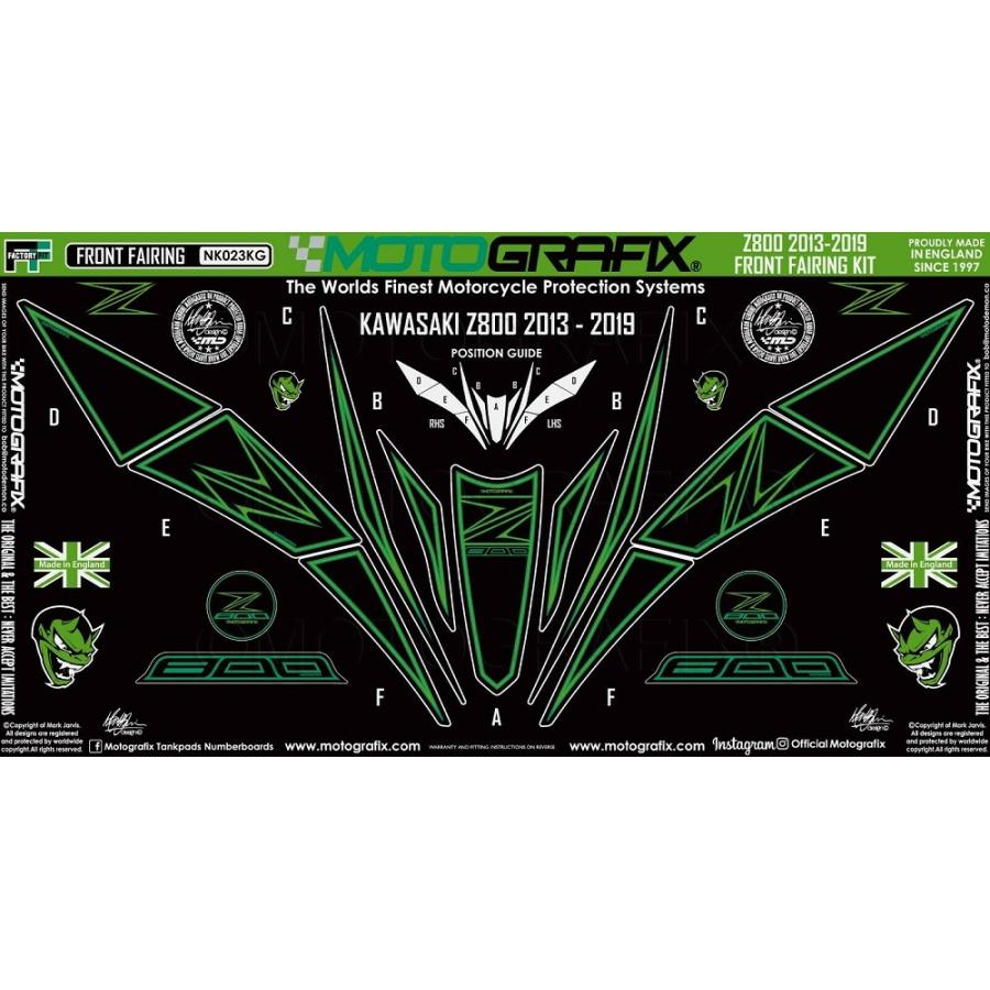 モトグラフィックス ボディパッド FRONT Z800 MT-NK023KG