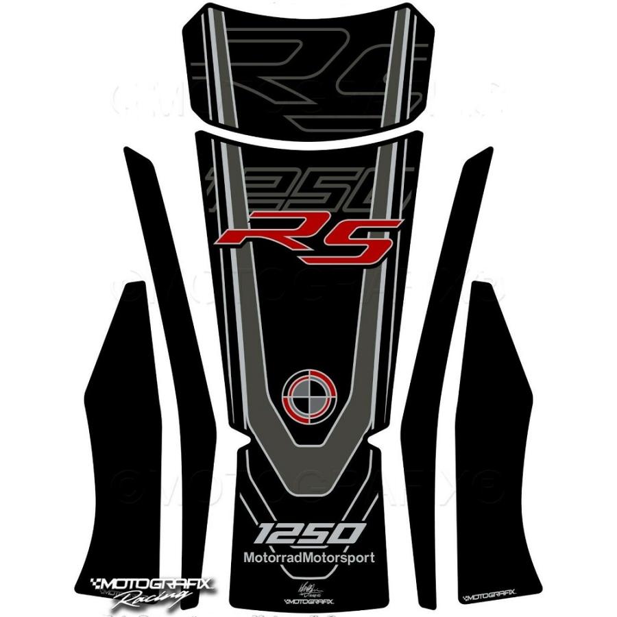 モトグラフィックス タンクパッド ブラック/グレー BMW R1250RS MT-TB044K
