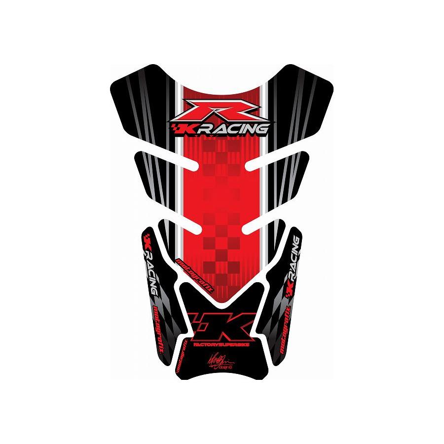 モトグラフィックス タンクパッド レッド KAWASAKI QUADPAD MT-TK011R