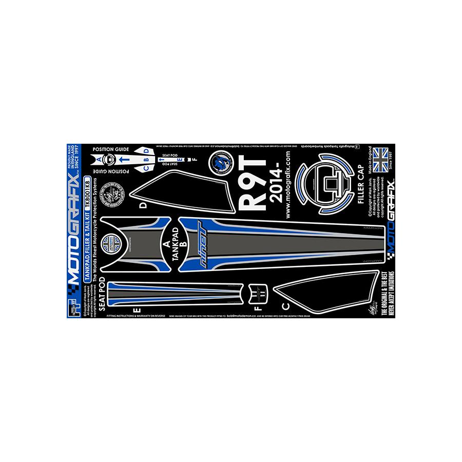 モトグラフィックス ボディパッド TANK＆SEAT KIT BMW R Nine T MT-TKB001KB