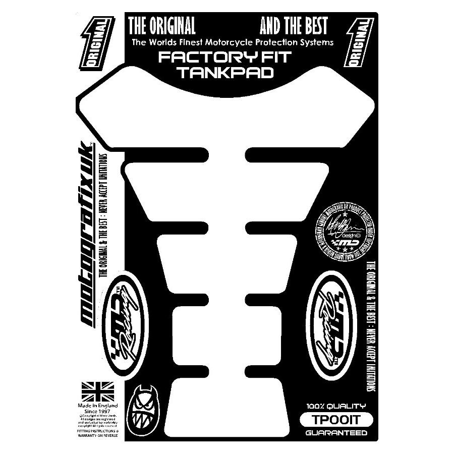 モトグラフィックス タンクパッド プレーン クリア MT-TP001T