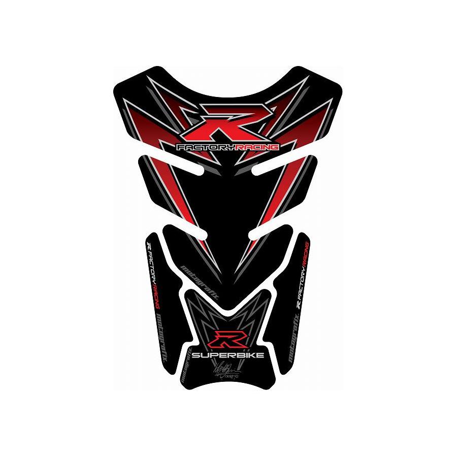 モトグラフィックス タンクパッド レッド SUZUKI QUADPAD MT-TS016R