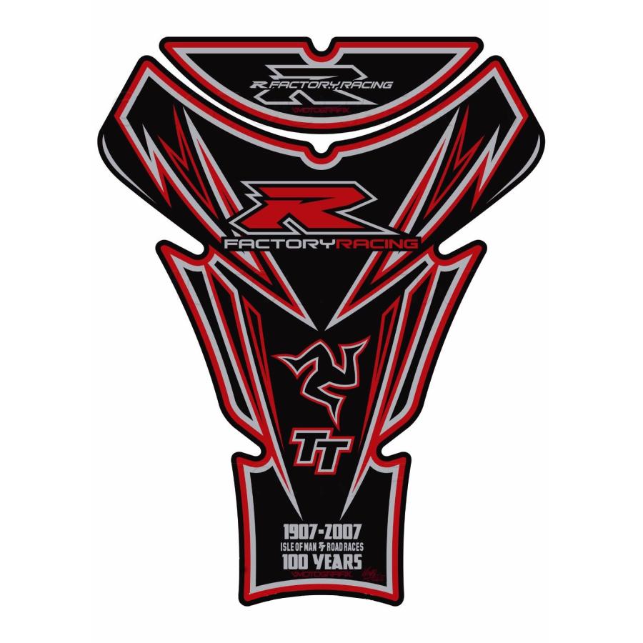 モトグラフィックス タンクパッド ブラック/レッド GSX-R1000 MT-TS030KR