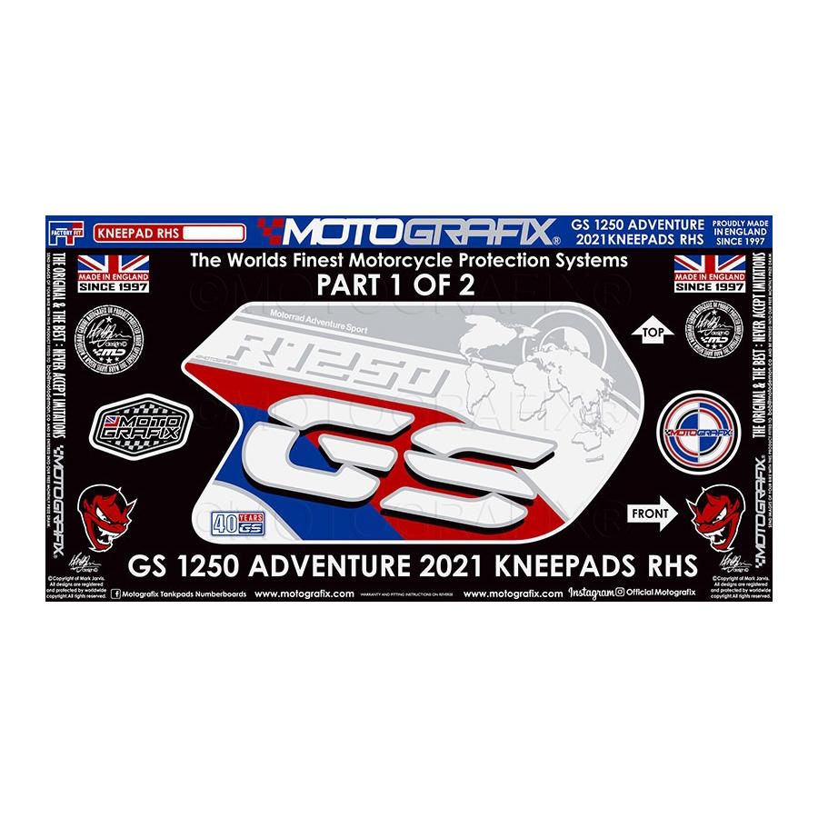 モトグラフィックス ボディパッド KNEE 右側 BMW R1250GS Adventure Rallye MT-KB035LDRD-R
