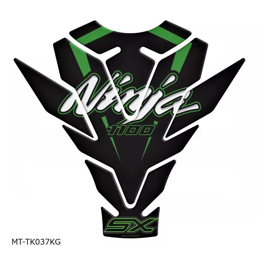 モトグラフィックス タンクパッド Ninja1100SX ブラック/グレー/ホワイト/グリーン/シルバー MT-TK037KG