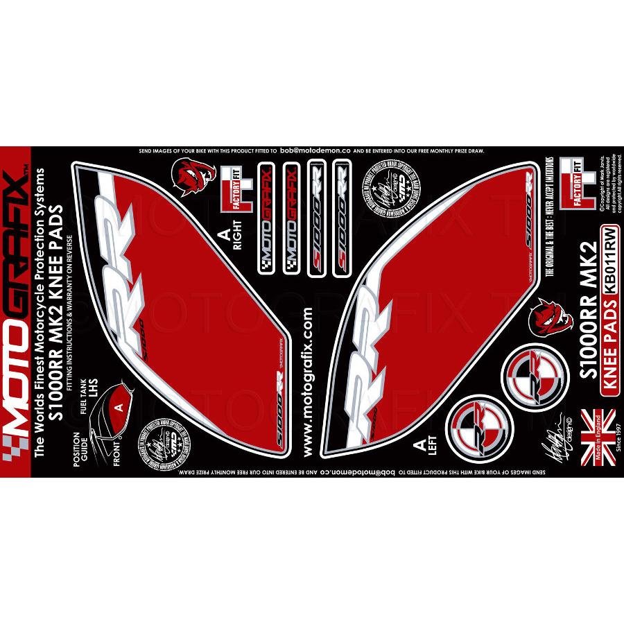 モトグラフィックス ボディパッド KNEE S1000RR MT-KB011RW