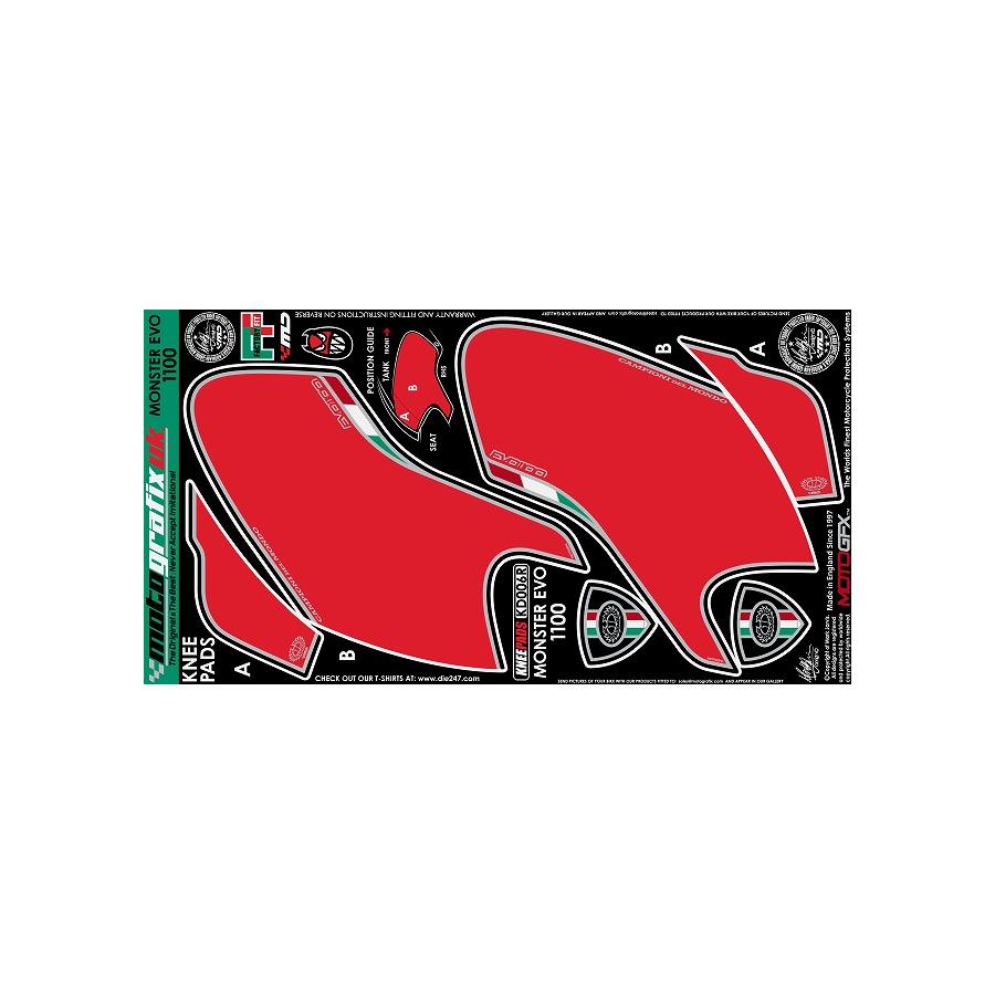 モトグラフィックス ボディパッド KNEE MONSTER1100 EVO MT-KD006R