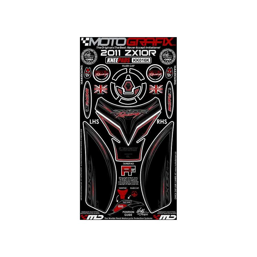 モトグラフィックス ボディパッド KNEE ZX-10R NINJA MT-KK016K