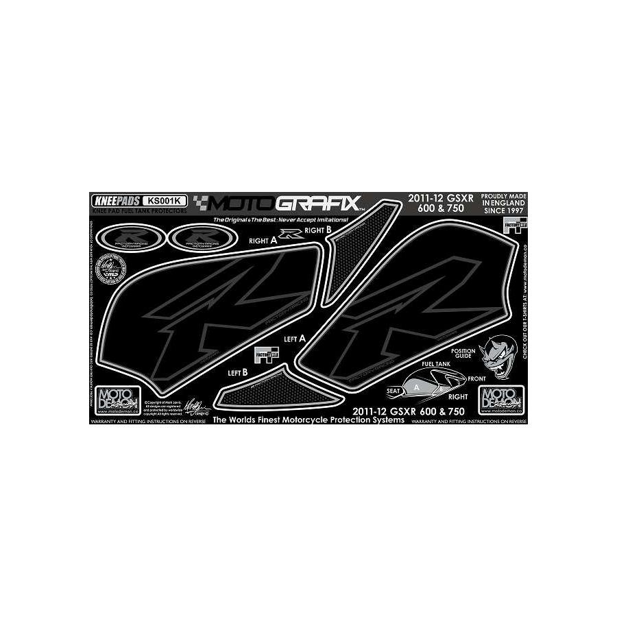 モトグラフィックス ボディパッド KNEE GSX-R600/750 L1/L2 MT-KS001K