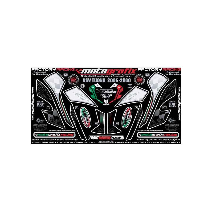 モトグラフィックス ボディパッド FRONT RSV1000 TUONOFIGHTER 06-08 MT-NA005U
