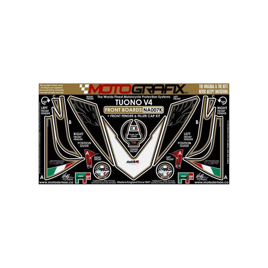 モトグラフィックス ボディパッド FRONT RSV TUONO V4 MT-NA007K
