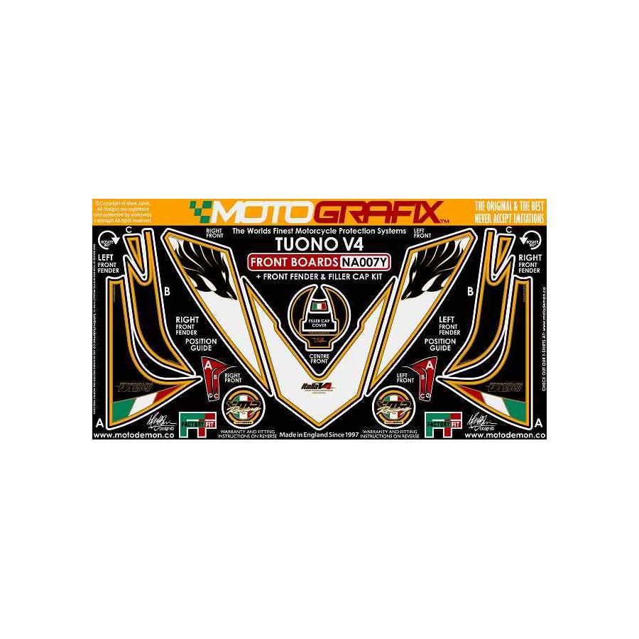 モトグラフィックス ボディパッド FRONT RSV TUONO V4 MT-NA007Y