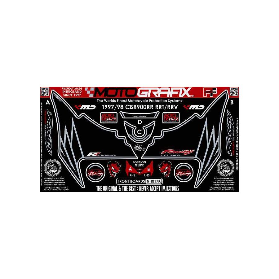 モトグラフィックス ボディパッド FRONT CBR900RRT-RRV 96/97 MT-NH017K