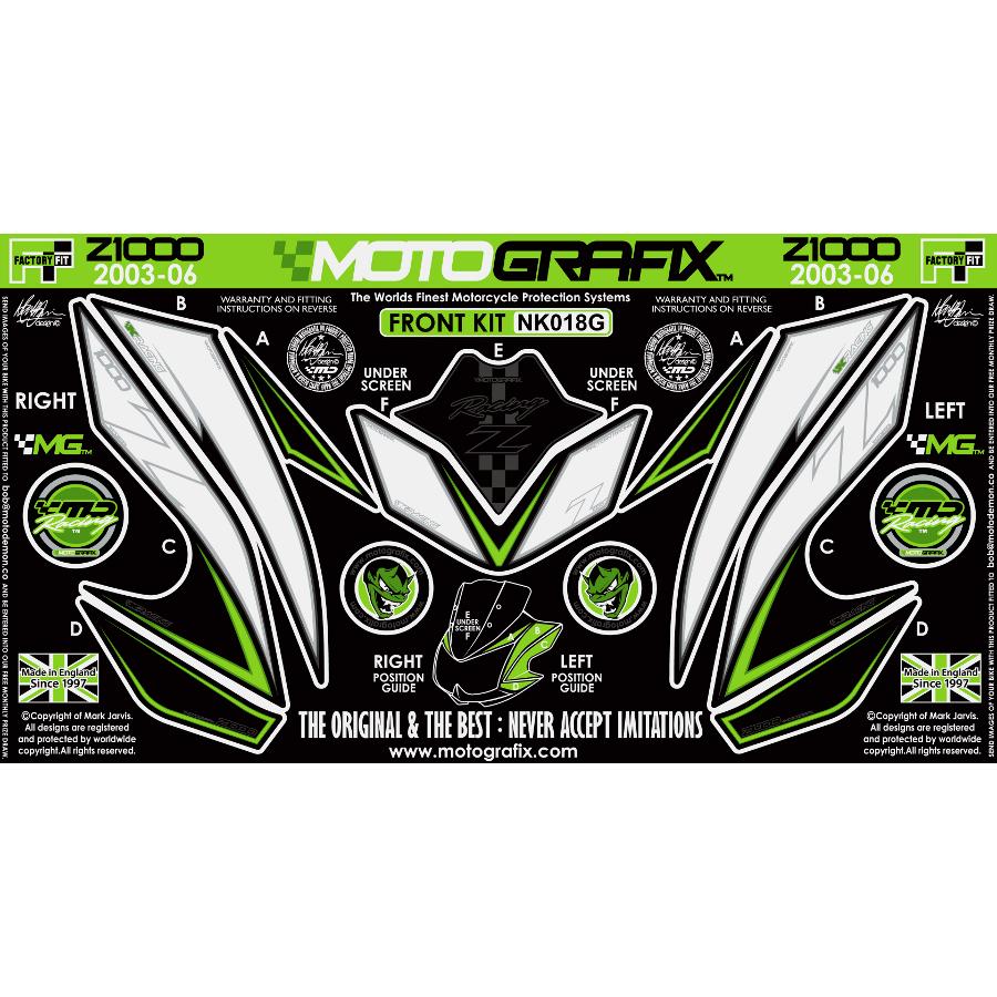 モトグラフィックス ボディパッド FRONT Z1000 MT-NK018G